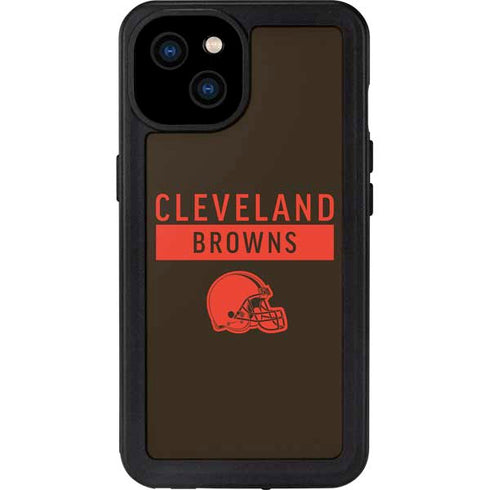 NFL Cleveland Browns Brown Performance Series iPhone 15 Plus Waterproof Case